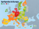Spritpreise in Europa. (Karte mit Hilfe von KI erstellt)