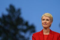 Manuela Schwesig nimmt am 20. September 2026 an einer Fernsehdebatte im Fernsehstudio in Schwerin teil. (Foto: Marcus Brandt / POOL / AFP)