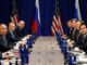 US-Außenminister Marco Rubio (rechts) trifft sich am Rande der 81. Generalversammlung der Vereinten Nationen in New York am 23. September 2026 mit dem russischen Außenminister Sergej Lawrow (links). (Foto: Yuki Iwamura / POOL / AFP)