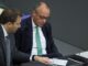 Friedrich Merz und Lars Klingbeil während einer Sitzung im Bundestag in Berlin am 25. September 2026. (Foto: Odd Andersen / AFP)