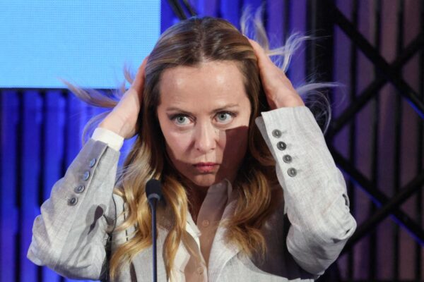 Giorgia Meloni in Split. (Foto: Ludovic MARIN / AFP)