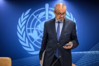 WHO-Generaldirektor Tedros Adhanom Ghebreyesus Am 7. Oktober 2026 in Genf. (Foto: Fabrice COFFRINI / AFP)
