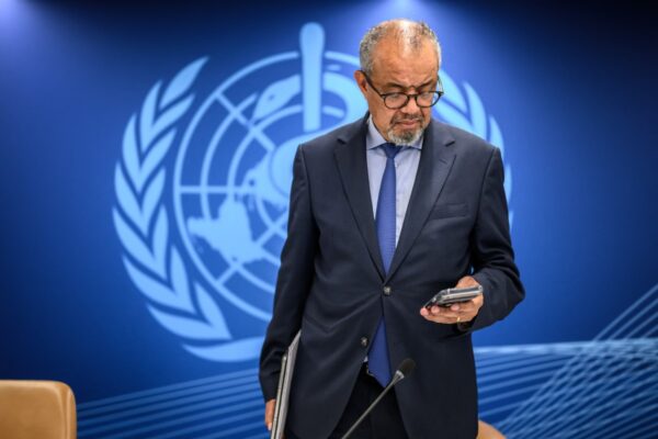 WHO-Generaldirektor Tedros Adhanom Ghebreyesus Am 7. Oktober 2026 in Genf. (Foto: Fabrice COFFRINI / AFP)