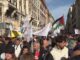 Demonstranten am Sonntag in Rom. (Screenshot via Youtube)